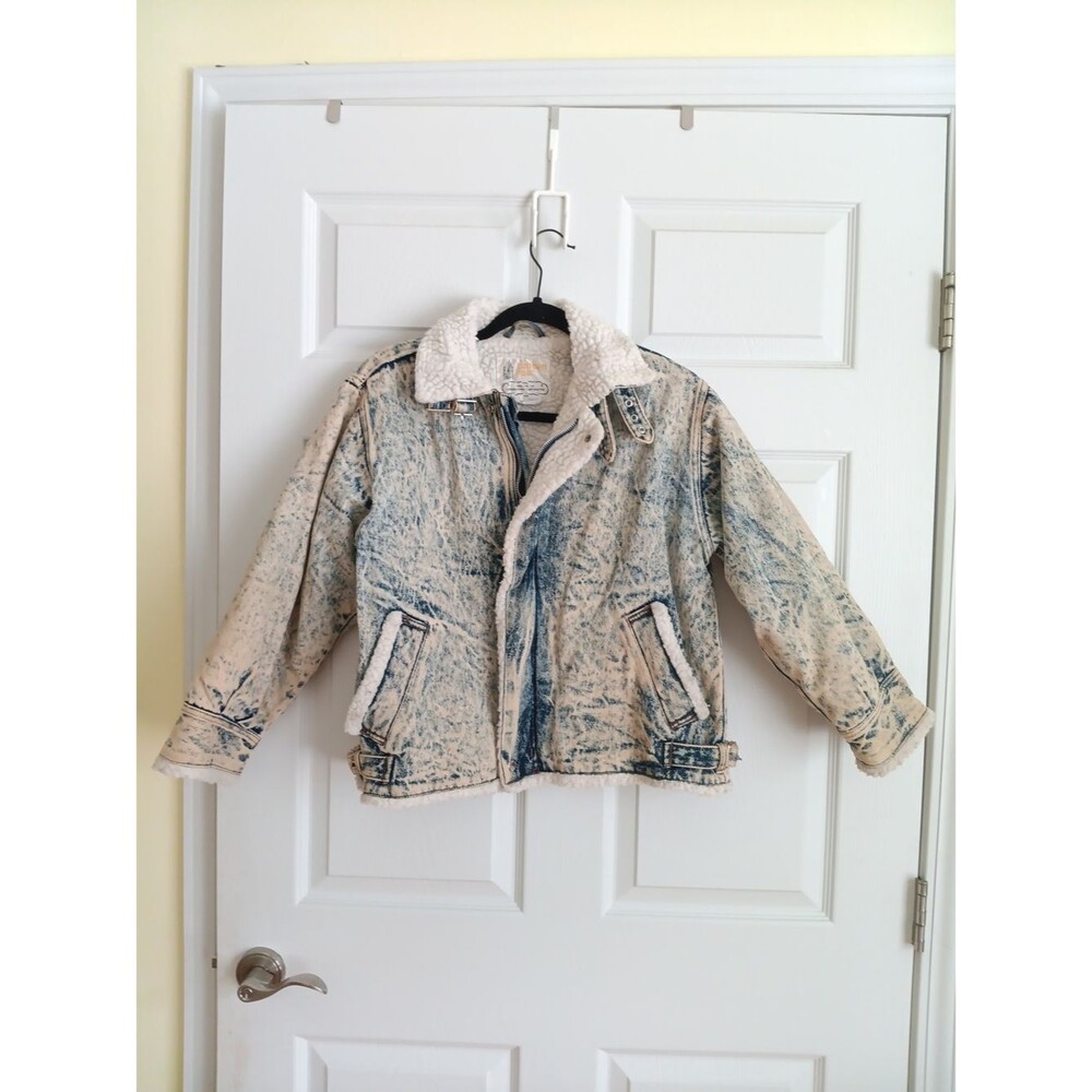 Vintage London Fog Acid Wash Denim Jacket Medium